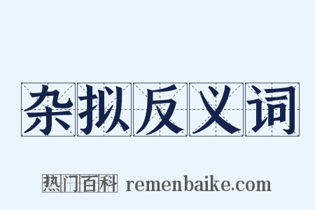 杂拟反义词是什么意思的图片
